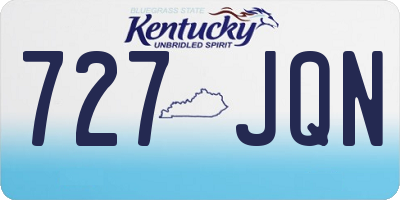 KY license plate 727JQN