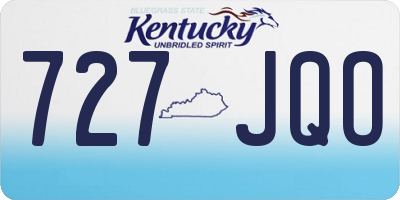 KY license plate 727JQO