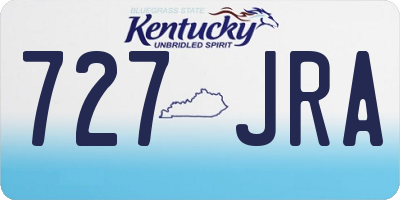 KY license plate 727JRA