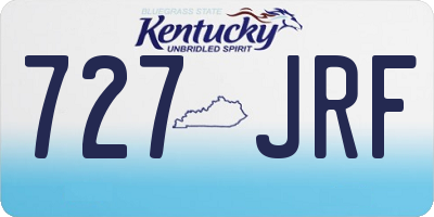 KY license plate 727JRF