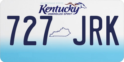KY license plate 727JRK