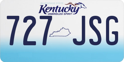 KY license plate 727JSG