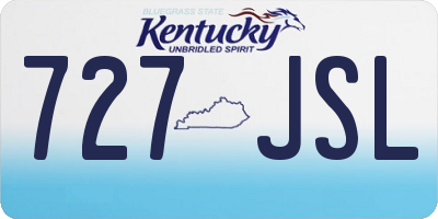 KY license plate 727JSL