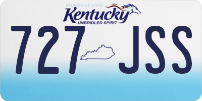 KY license plate 727JSS
