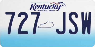 KY license plate 727JSW
