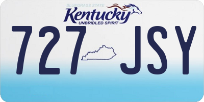 KY license plate 727JSY