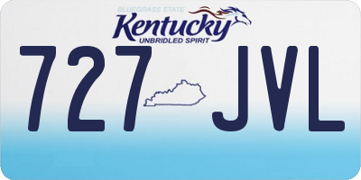 KY license plate 727JVL