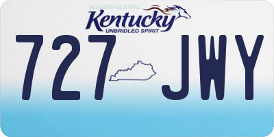 KY license plate 727JWY