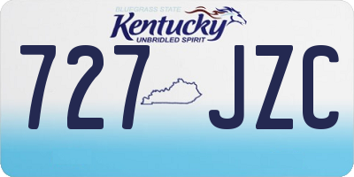 KY license plate 727JZC