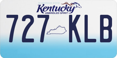 KY license plate 727KLB