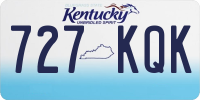 KY license plate 727KQK