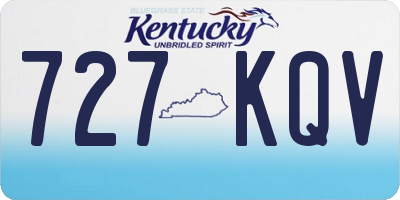 KY license plate 727KQV