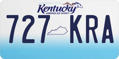 KY license plate 727KRA