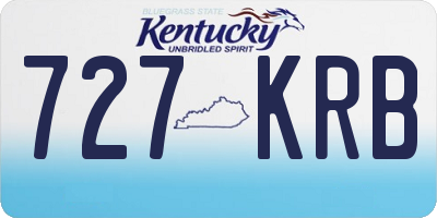 KY license plate 727KRB