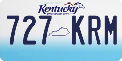 KY license plate 727KRM