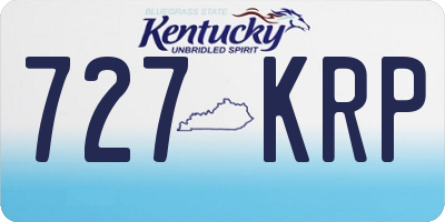 KY license plate 727KRP