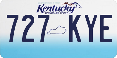 KY license plate 727KYE