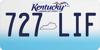 KY license plate 727LIF