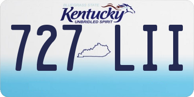 KY license plate 727LII