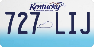 KY license plate 727LIJ