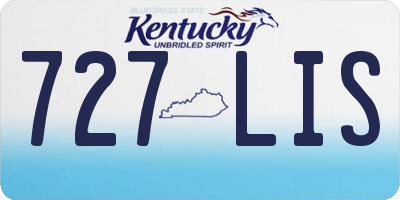 KY license plate 727LIS