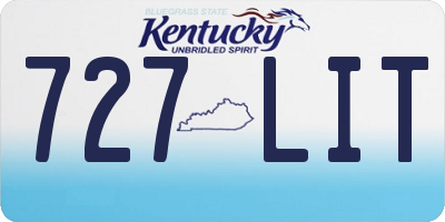 KY license plate 727LIT