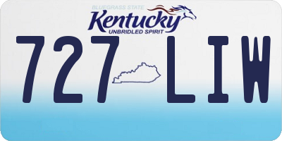 KY license plate 727LIW