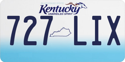 KY license plate 727LIX