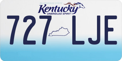 KY license plate 727LJE