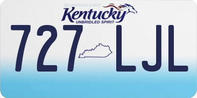 KY license plate 727LJL