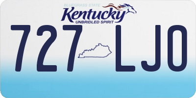 KY license plate 727LJO