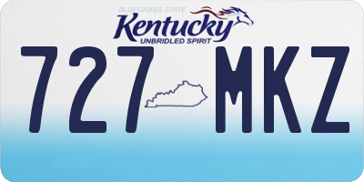KY license plate 727MKZ