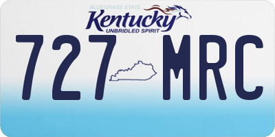 KY license plate 727MRC