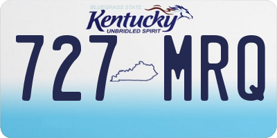KY license plate 727MRQ