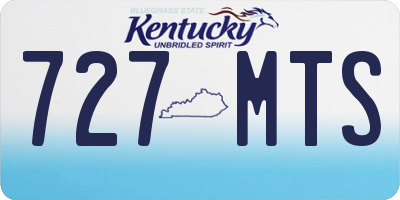 KY license plate 727MTS