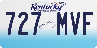 KY license plate 727MVF