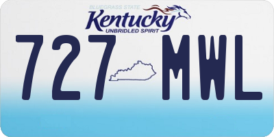 KY license plate 727MWL