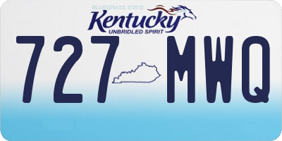 KY license plate 727MWQ