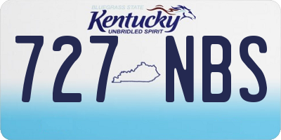 KY license plate 727NBS
