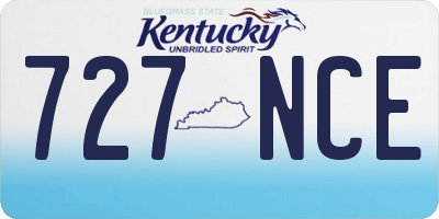 KY license plate 727NCE