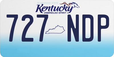KY license plate 727NDP