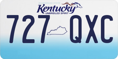 KY license plate 727QXC