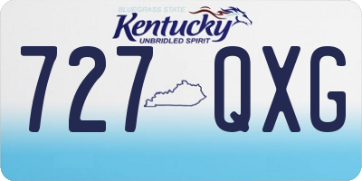 KY license plate 727QXG