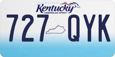 KY license plate 727QYK