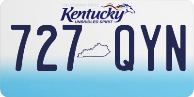 KY license plate 727QYN