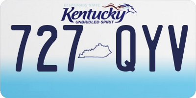 KY license plate 727QYV