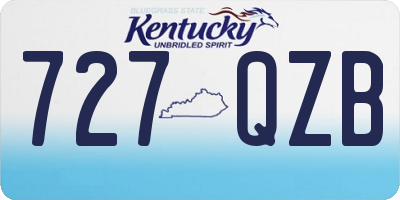 KY license plate 727QZB