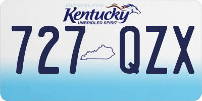 KY license plate 727QZX
