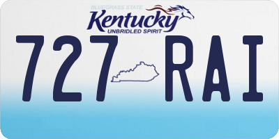 KY license plate 727RAI