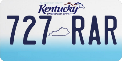 KY license plate 727RAR